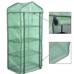 Rootz Folie Växthus 2/3 våningar - Litet växthus - Tomathus - Växtskydd - 69cm x 49cm x 158cm - 140g/m2 PE Mesh