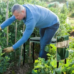 Rootz Kneeler - Vikbar trädgårdspall - 2 i 1 knästöd med verktygsväska - EVA - Skum - Grön - 58 x 28 x 49 cm