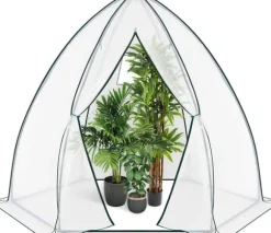 Rootz koniskt växthus - Trädgårdsväxthus - Växthus - Väderbeständig, hållbar struktur, Optimal ventilation - 240cm x 200cm x 240cm / 160cm x 180cm x 1 | CDON