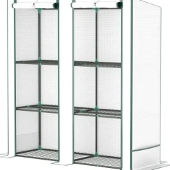 Rootz Mini -Greenhouse - Plant Shelter - Portable Greenhouse - UV Resistant - 144 x 48 x 152 cm - Perfekt för små trädgårdar