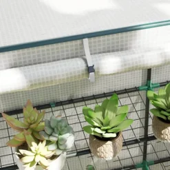 Rootz Mini -Greenhouse - Plant Shelter - Portable Greenhouse - UV Resistant - 144 x 48 x 152 cm - Perfekt för små trädgårdar