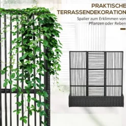 Rootz Plant Kruka - Blomlåda - Planteringskärl med spaljé - Väderbeständig PE-harts och stål - 103cm x 103cm x 29cm - Enkel montering - Snygg & funkti | CDON