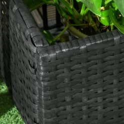 Rootz Plant Kruka - Blomlåda - Planteringskärl med spaljé - Väderbeständig PE-harts och stål - 103cm x 103cm x 29cm - Enkel montering - Snygg & funkti | CDON