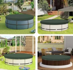 Rootz Premium Poolskydd - Poolskydd - Poolpresenning - Hållbar, UV- och algskydd, Skräpskydd - Flera storlekar (305 cm till 610 cm diameter)