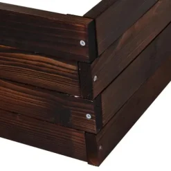 Rootz Raised Bed - Plant Box - Vegetable Bed - Herb Bed - Solid Wood - Dark Brown - 60 x 60 x 23 cm