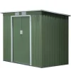 Rootz Tool Shed - Garden Shed - Lagringshus - Hållbar och ventilerad - 213 x 130 x 159 cm - Grönt