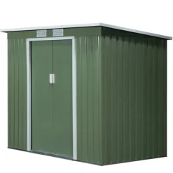 Rootz Tool Shed - Garden Shed - Lagringshus - Hållbar och ventilerad - 213 x 130 x 159 cm - Grönt
