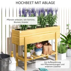 Rootz träblommor - Upphöjd planterare - Garden Bed - Fleece foder - Hälsosam jord - 100 x 30 x 70,5 cm