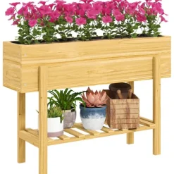 Rootz träblommor - Upphöjd planterare - Garden Bed - Fleece foder - Hälsosam jord - 100 x 30 x 70,5 cm