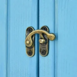 Rootz Trädgårdsbod - Trädgårdsskjul - Trädgårdsskjul - Verktygsskjul för förvaring - Trä - Himmelsblå - 130 x 54,5 x 180 cm