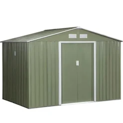 Rootz Trädgårdsbod - Verktygsskjul - Korrugerat stål - Ljusgrön - 2,77 x 1,95 x 1,92 cm