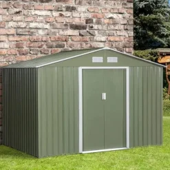 Rootz Trädgårdsbod - Verktygsskjul - Korrugerat stål - Ljusgrön - 2,77 x 1,95 x 1,92 cm