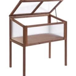 Rootz Upphöjd säng - Odlingsbord - Örtbädd - Växtlåda för trädgården - Balkong och uteplats - Granträ - PC Board - Brun - 90 x 50 x 93 cm