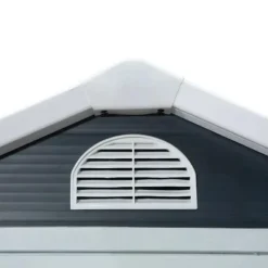 Rootz Verktygsbod - Trädgårdsskjul - Verktygsskjul - Ventilationsfönster - Penttak - Metall - Grå - 134 x 104 x 204 cm