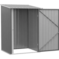 Rootz Verktygsskjul - Trädgårdsredskapsskjul - Kompakt skjul - Verktygsskjul i metall - Grå - 100 x 103 x 160 cm