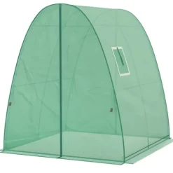 Rootz välvt växthus - folie tomathus - bärbart växtskydd - stabilitet och optimal ventilation - 1,8 x 1,8 x 2 m