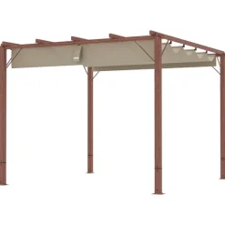 Rootz 3x3 M Garden Pergola - Terrace Canopy - Patio Cover - UPF30+ Sun Protection - Aluminium Frame - 299x296x232 cm