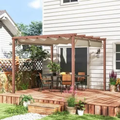 Rootz 3x3 M Garden Pergola - Terrace Canopy - Patio Cover - UPF30+ Sun Protection - Aluminium Frame - 299x296x232 cm