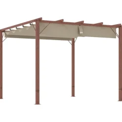 Rootz 3x3 M Garden Pergola - Terrace Canopy - Patio Cover - UPF30+ Sun Protection - Aluminium Frame - 299x296x232 cm