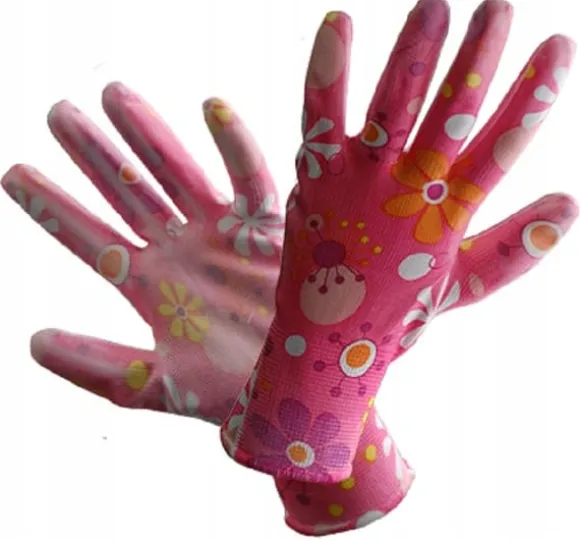 Rosa trädgårdshandskar | Storlek 8