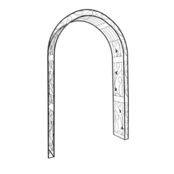 Rosbåge, 226x144x36.5 cm, Svart