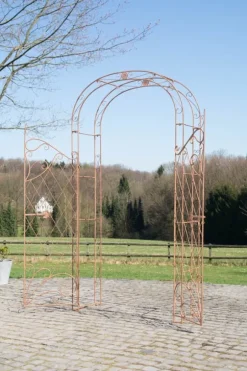 Rose Arch with Fence - Climbing Plant Support - järnhållbarhet, trädgårdsdekorationsport