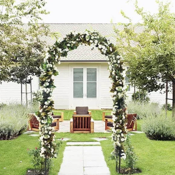 Rosenbåge i grön metall 240 x 140cm