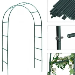 Rosenbåge i grön metall 240 x 140cm