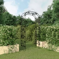 Rosenbåge svart 116x45x240 cm stål