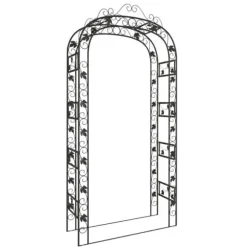 Rosenbåge svart 116x45x240 cm stål