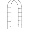Rosenbåge/trädgårdsbåge i metall, svart, 140×40×240 cm, för klätterväxter