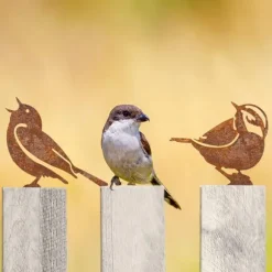 Rostiga Trädgårdsdekorationer - Fågelsilhuetter Model 1