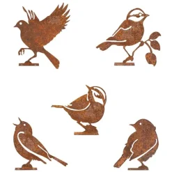 Rostiga Trädgårdsdekorationer - Fågelsilhuetter Model 1