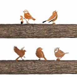 Rostiga Trädgårdsdekorationer - Fågelsilhuetter Model 1