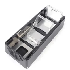 Rått- och musfälla - Elektronisk fälla - 7000 V elstöt - 220 V 60 Hz, nätadapter 6 V/1 A - Plast - 27,5×11,9×12,5 cm - Svart