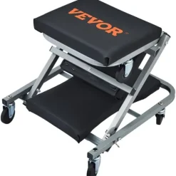 Rullande krypstol, vadderad vinylkudde, 2,5 tum hjuldiameter, 360° svängbara hjul, 250 lbs kapacitet, dubbel funktion design