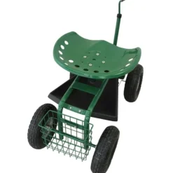 Rullande Trädgårdsvagn Stol Tung Belastningskapacitet, Svängbar - Perfekt för Trädgårdsarbete, Landskapsarbete, ogräsrensning och Arbete Utomhus