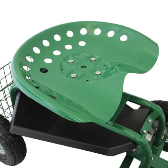 Rullande Trädgårdsvagn Stol Tung Belastningskapacitet, Svängbar - Perfekt för Trädgårdsarbete, Landskapsarbete, ogräsrensning och Arbete Utomhus