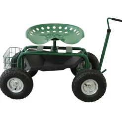 Rullande Trädgårdsvagn Stol Tung Belastningskapacitet, Svängbar - Perfekt för Trädgårdsarbete, Landskapsarbete, ogräsrensning och Arbete Utomhus