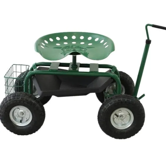 Rullande Trädgårdsvagn Stol Tung Belastningskapacitet, Svängbar - Perfekt för Trädgårdsarbete, Landskapsarbete, ogräsrensning och Arbete Utomhus