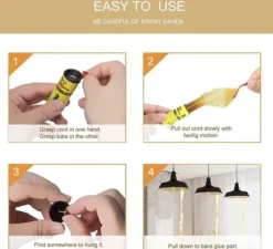 Rulle med flugfällapapper - Tejp mot insekter som flugor, myggor och malar - Res[J177]