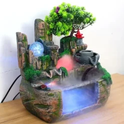 Rumsfontän, LED-lampa, kompakt storlek, bänkskapsdesign,MULTI