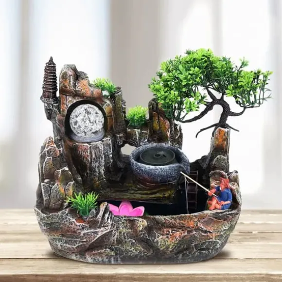 Rumsfontän, Vattenfunktion, Modern Design,Brun