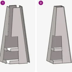 Rustik eldstad med vedförvaring - Utomhus campingugn | Färg: Stål | Storlek: 35x35x100 cm