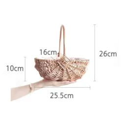 Rustik handgjord vattentät rotting blomkorg