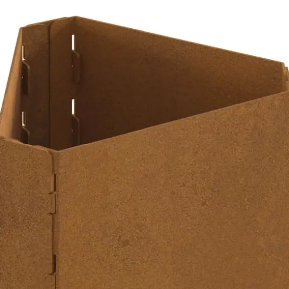 Rustik vedeldad eldstad med skorsten - Hållbart väderbeständigt stål | Storlek: 50x43x52 cm