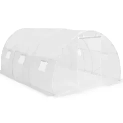 Rymligt växthus 13,5 m² - Skydda dina plantor | Färg: Grön | Storlek: 450x300x200 cm