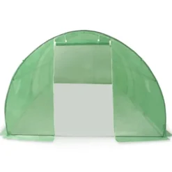 Rymligt växthus 18 m² med rostfri ram | Storlek: 600x300x200 cm | Färg: Grön
