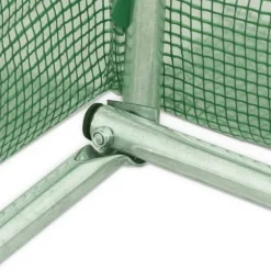 Rymligt växthus med stålram | Skydda växter och optimera tillväxt | Storlek: 72 m² | Färg: Grön | Mått: 18x4x2 m