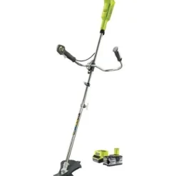 RYOBI - 18V ONE+ Röjsåg - styrstång - Ø vajer 1 x 1,6 mm - 3-tandat Tri-Arc™-blad 20 cm + 4,0 Ah batteri och laddare - RBC18X20B4F